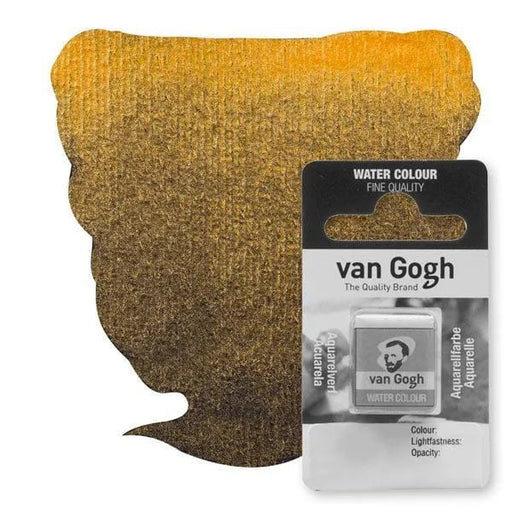Pastilla acuarela metalica Van Gogh medio Godet oro oscuro TALENS CENTROARTESANO
