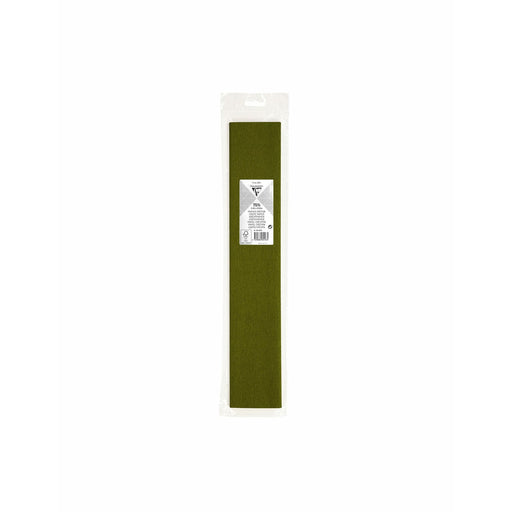 Rollo papel crespon 75% 0,50x2,5m 95155C verde musgo CLAIRE FONTAINE CENTROARTESANO