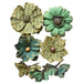 Creative flores papel hecho a mano 7ud vintage verde 2037-002 VAESSEN CENTROARTESANO