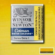 Pastilla acuarela cotman Winsor & newton 1/2 godet ud WINSOR & NEWTON 119 Amarillo cadmio claro tono CENTROARTESANO