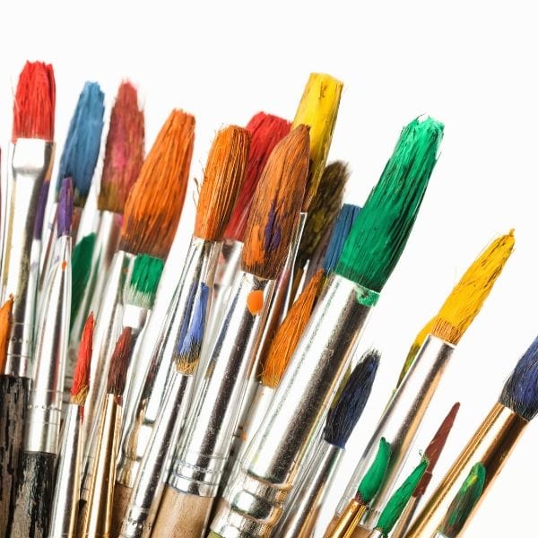 Tipos de pinceles para pintar con acuarelas - Vé Design