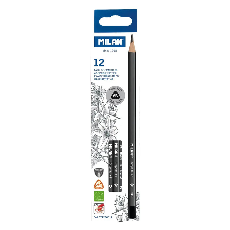 Crayons triangulaires bicolores 6 couleurs métallisées-fluorescentes
