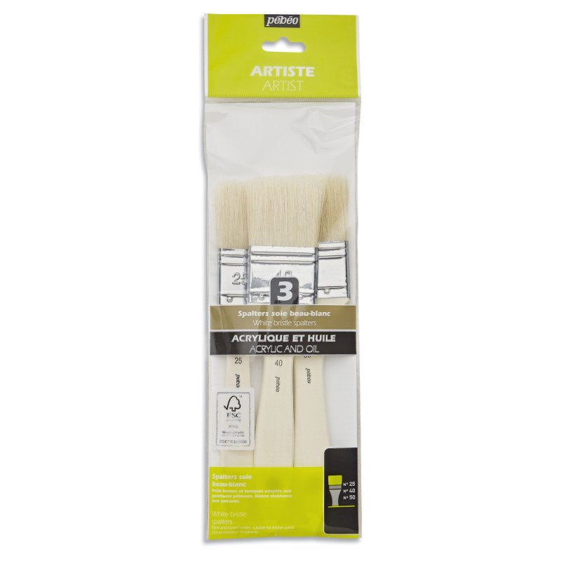 Pebeo brushes set 6 acrylic flats P952310