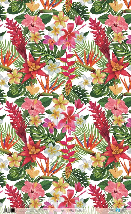 Papel arroz Papers for you 54x33cm Flowers Mix - PFY4099