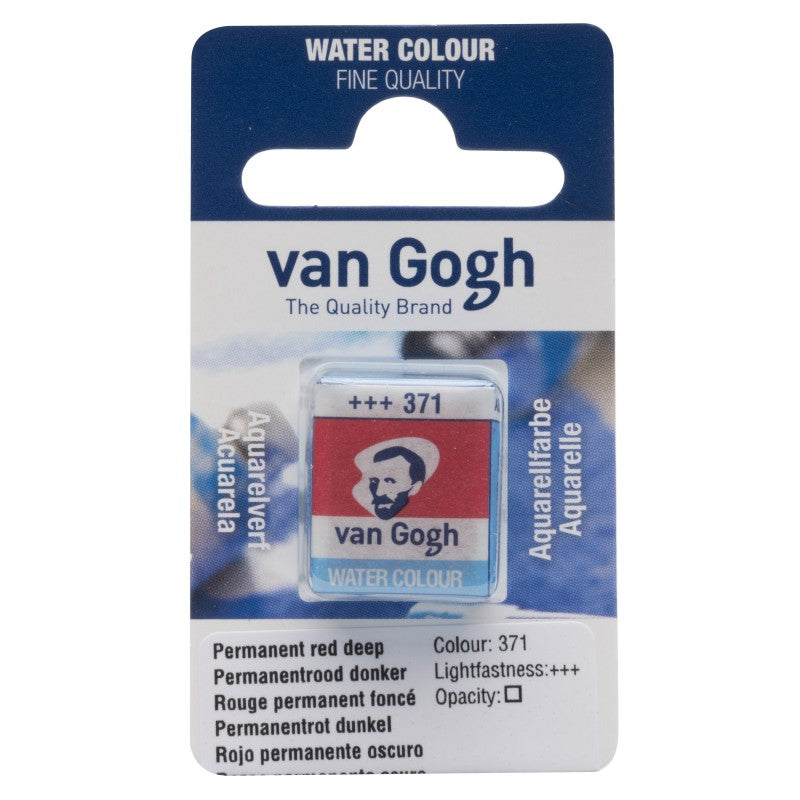 Pastilla acuarela Van Gogh rojo permanente oscuro 371