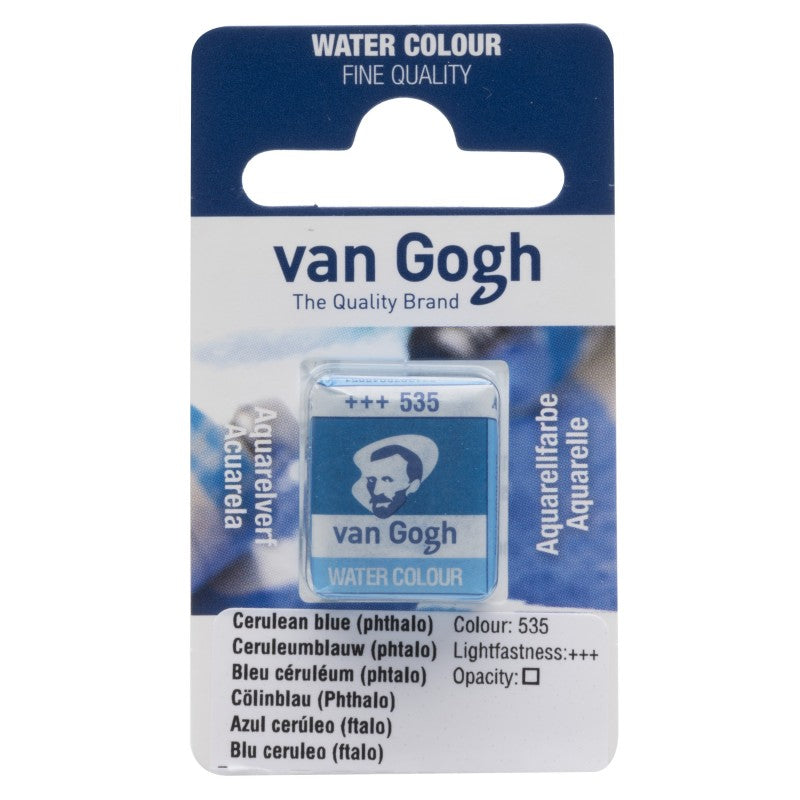 Pastilla acuarela Van Gogh azul cerúleo (ftalo) 535