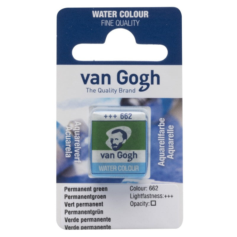 Pastilla acuarela Van Gogh verde permanente 662