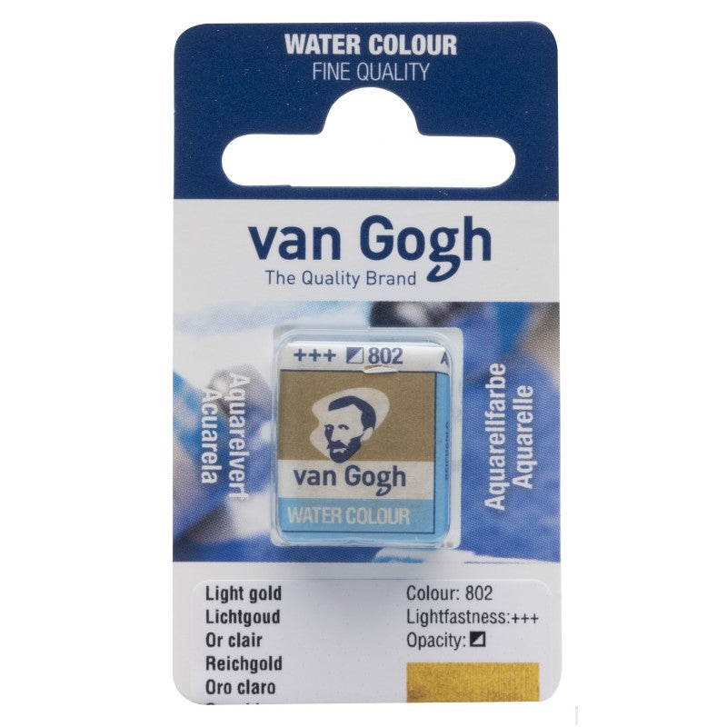 Poêle à aquarelle métallique Van Gogh moyen Godet or foncé
