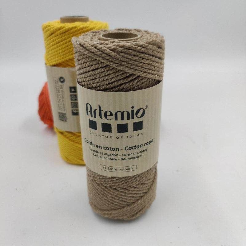 Artemio cordon de algodon de 3mm 60m 13030279 250g marron ARTEMIO CENTROARTESANO