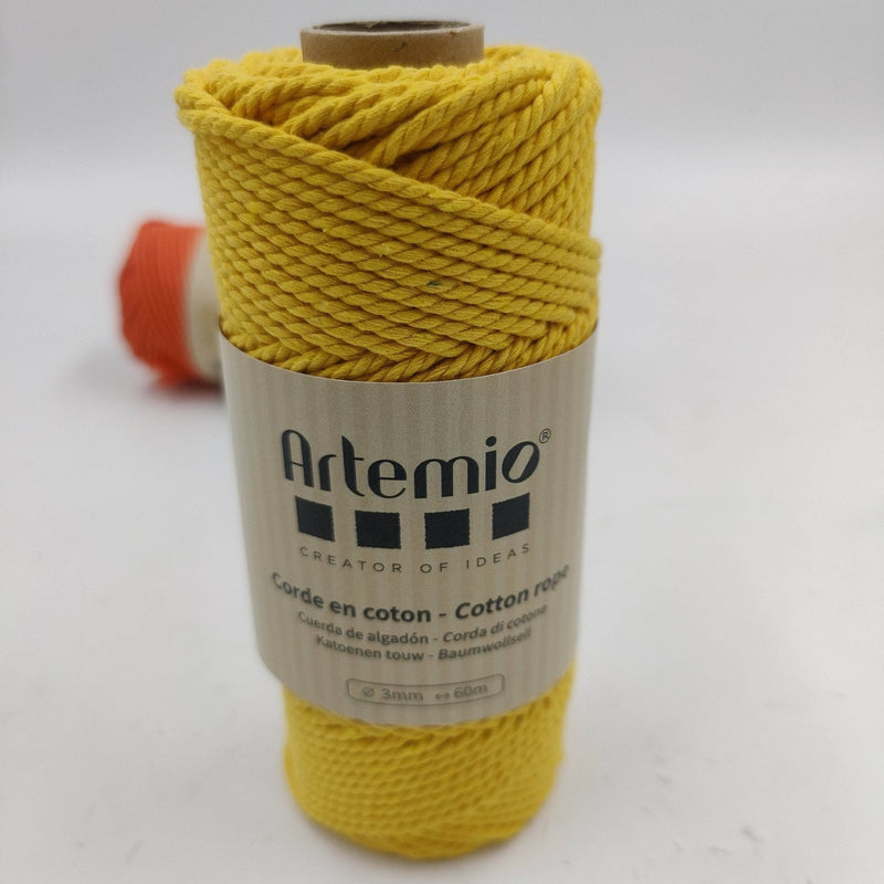 Artemio cordon de algodon de 3mm 60m 13030281 250g ocre ARTEMIO CENTROARTESANO