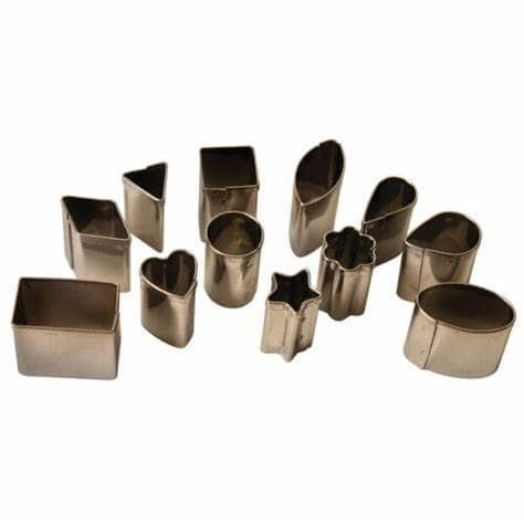 Cortadores mini de acero inoxidable formas geometricas ARTEMIO CENTROARTESANO