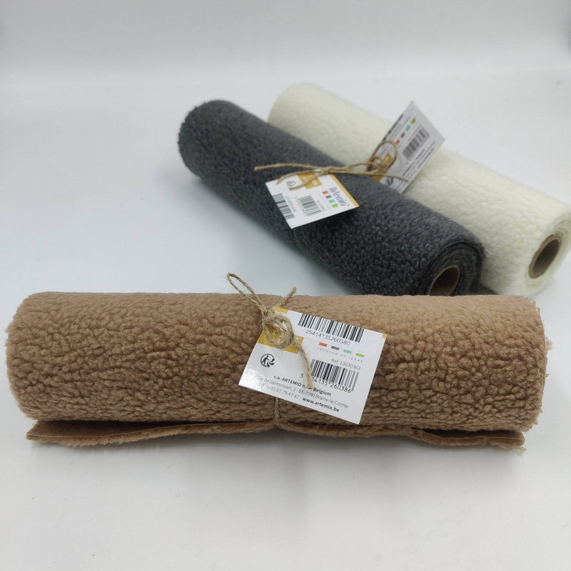 Imitacion piel de cordero cafe con leche en rollo 30cmx1m 13030363 ARTEMIO CENTROARTESANO