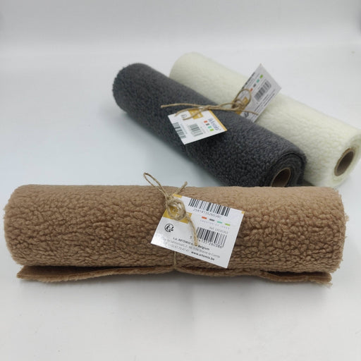 Imitacion piel de cordero cafe con leche en rollo 30cmx1m 13030363 ARTEMIO CENTROARTESANO