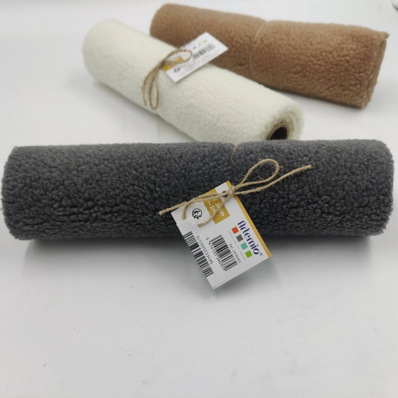 Imitacion piel de cordero gris oscuro en rollo 30cmx1m 13030362 ARTEMIO CENTROARTESANO