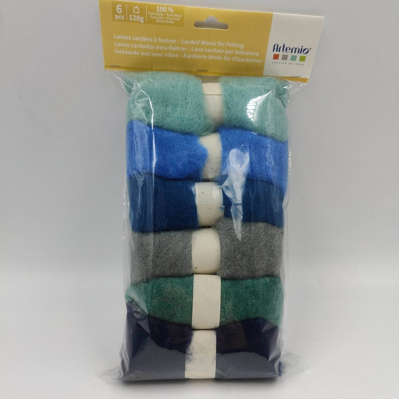 Lana Cardada para afieltrar Artemio 13070305 azules ARTEMIO CENTROARTESANO