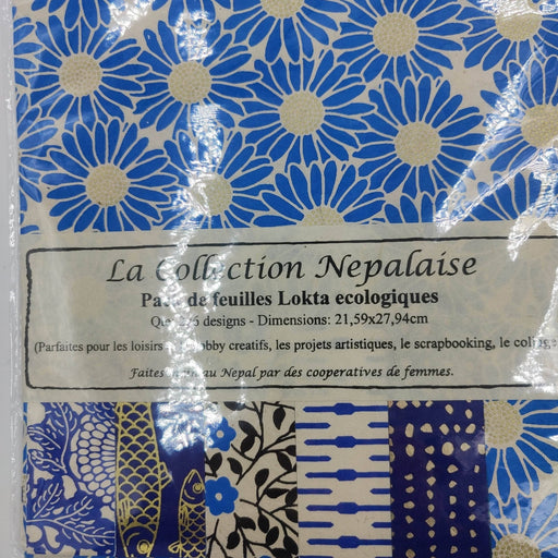 Nepalaise washi paper pack de 12hojas azules 11005379 ARTEMIO CENTROARTESANO