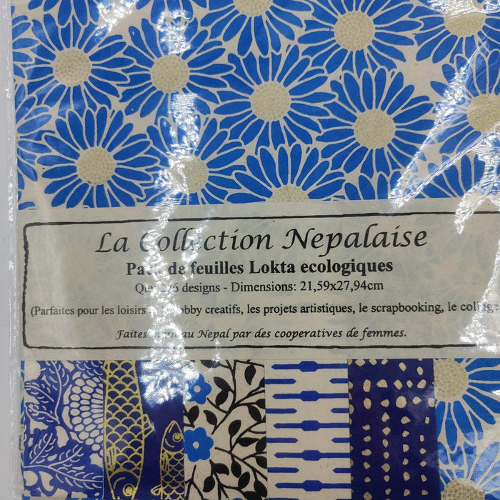 Nepalaise washi paper pack de 12hojas azules 11005379 ARTEMIO CENTROARTESANO