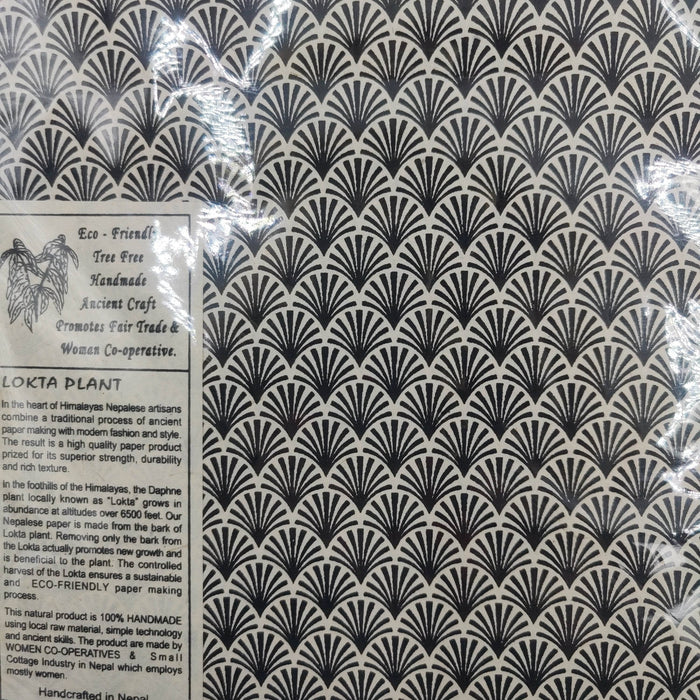 Nepalaise washi paper pack de 12hojas negros 11005375 ARTEMIO CENTROARTESANO