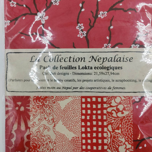 Nepalaise washi paper pack de 12hojas rojos 11005377 ARTEMIO CENTROARTESANO