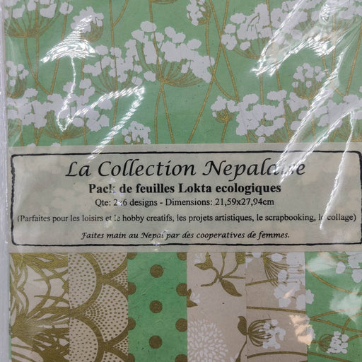 Nepalaise washi paper pack de 12hojas verdes 11005376 ARTEMIO CENTROARTESANO
