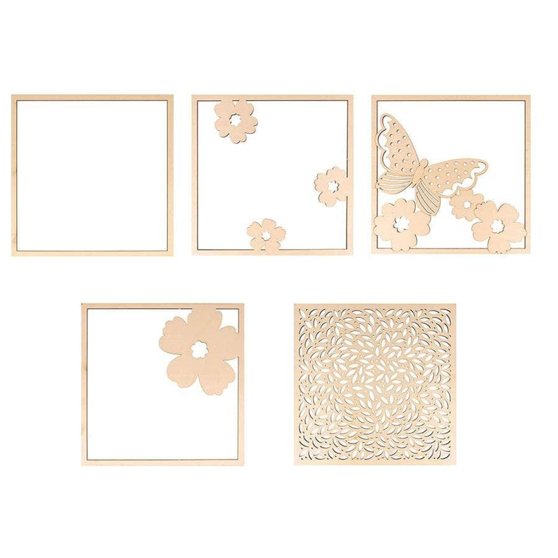 Artemio 3D marco 5 piezas 25x25cm 2,2cm de fondo mariposas  flores 14003723 ARTEMIO Oferta CENTROARTESANO