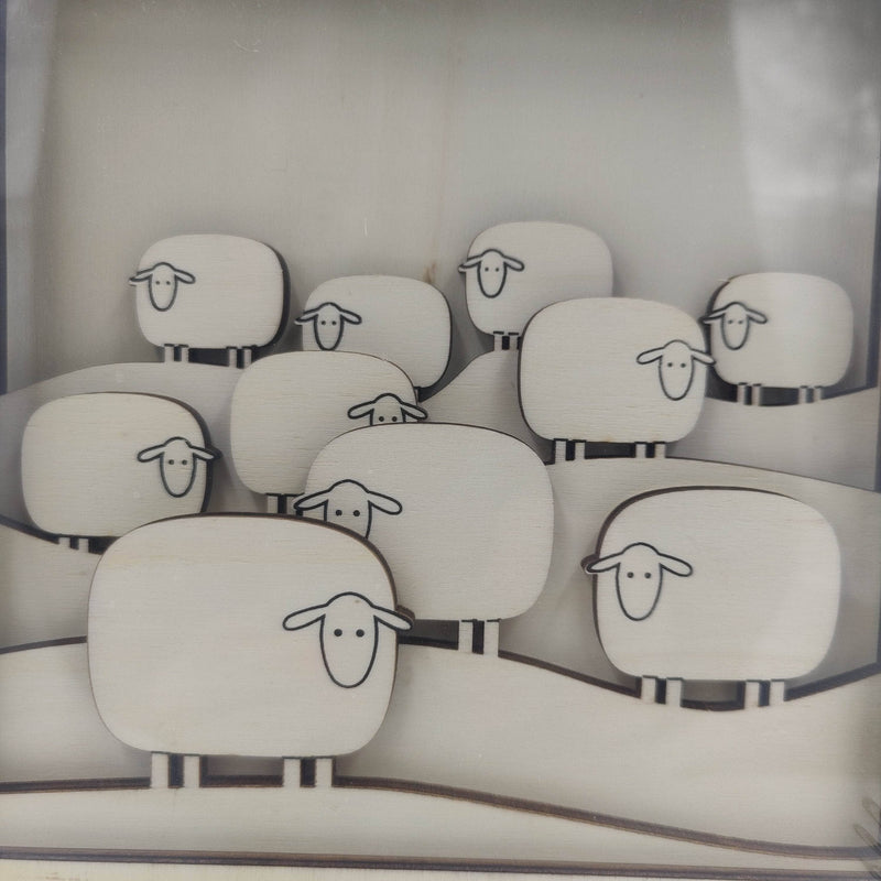 Artemio 3D marco 6 piezas 18x18cm 3cm de fondo ovejas 14004087 ARTEMIO Oferta CENTROARTESANO