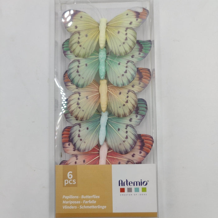 Artemio set de 6 mariposas 13001108  10x6cm ARTEMIO Oferta CENTROARTESANO