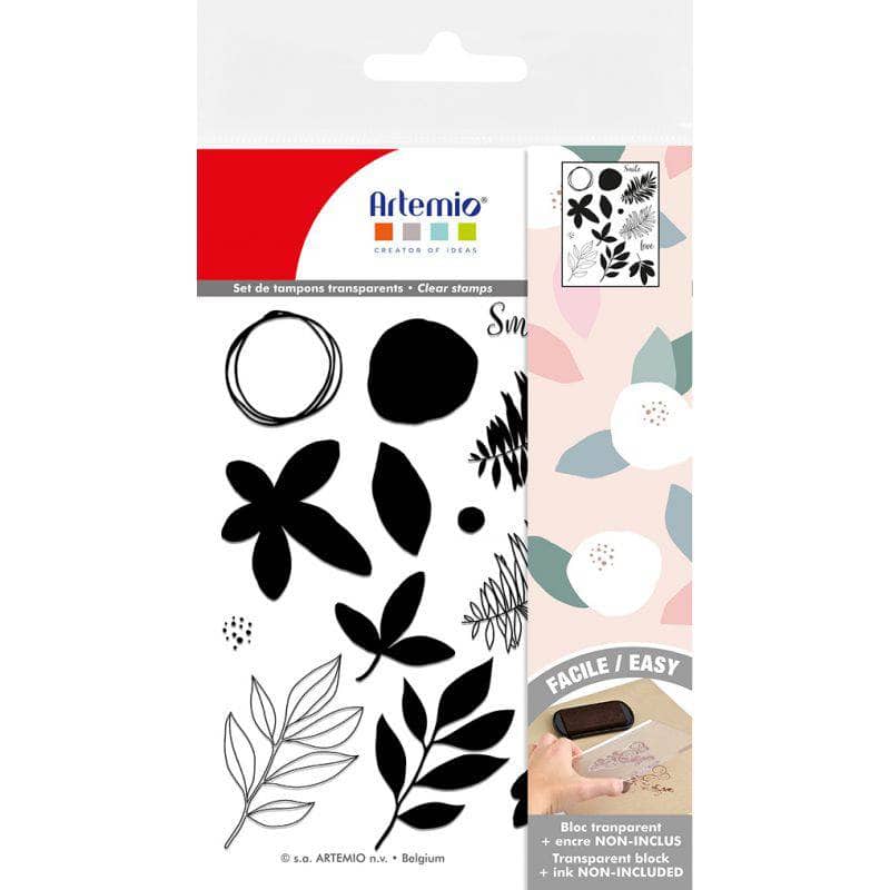 Artemio  set de tampones transparentes Jardin de flores 10001396 ARTEMIO Oferta CENTROARTESANO