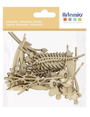 Artemio  siluetas de flores y hojas 17u de 6cm 14003692 ARTEMIO Oferta CENTROARTESANO