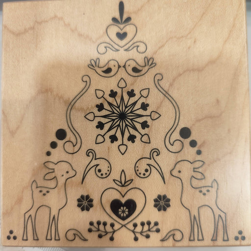 Sello de madera Arbol navideño 10x10cm ARTEMIO Oferta CENTROARTESANO