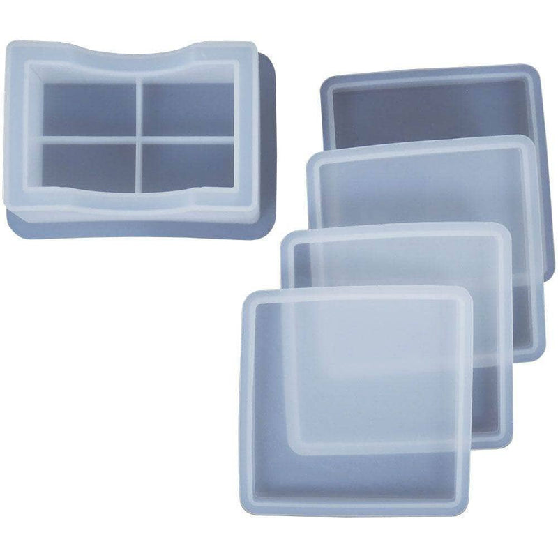 Artis decor molde de silicona para posavasos cuadrado con soporte ARTIS DECOR CENTROARTESANO