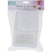 Artis decor molde de silicona para posavasos cuadrado con soporte ARTIS DECOR CENTROARTESANO