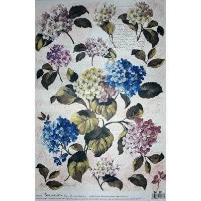 Calambour papel arroz 35x50 DGR187 Hortensias CALAMBOUR CENTROARTESANO