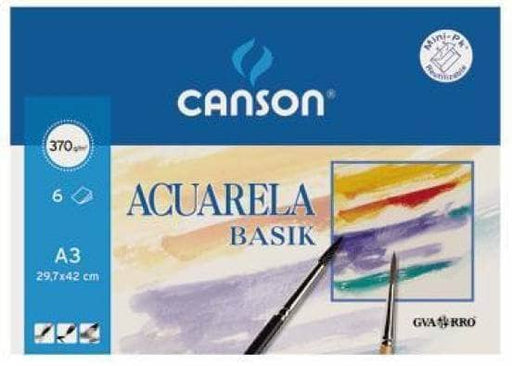Canson Block espiral acuarela basik 370gr A3 6H 200402393 CANSON Oferta CENTROARTESANO