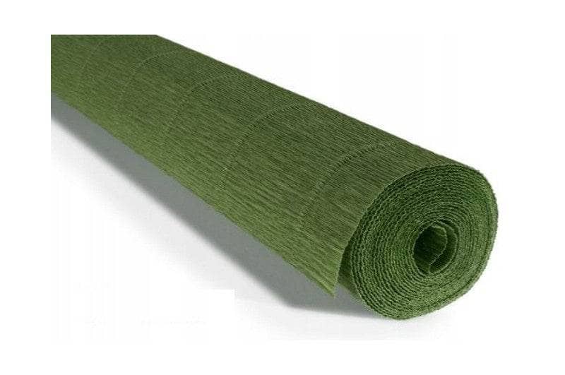 Papel Crepe Pinocho extra 180g 50cmx2,5m 565 verde musgo oscuro CARTOTECNICA ROSSI CENTROARTESANO