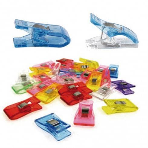 Pinzas plástico para costura dos tamaños 60ud CASTELLTORT CENTROARTESANO