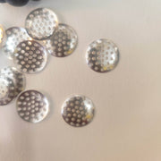 Base de anillo plateado con agujeros 16mm 10unidades CENTROARTESANO CENTROARTESANO