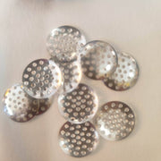 Base de anillo plateado con agujeros 16mm 10unidades CENTROARTESANO CENTROARTESANO