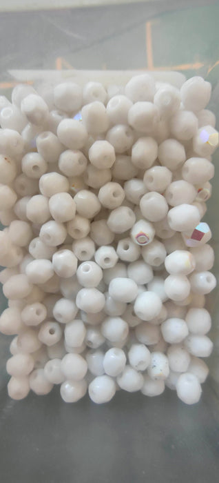 Bolas de cristal  Checas de 4mm Centroartesano Blanco ab CENTROARTESANO