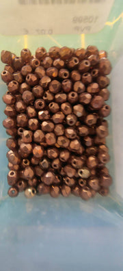 Bolas de cristal  Checas de 4mm Centroartesano Cobre CENTROARTESANO
