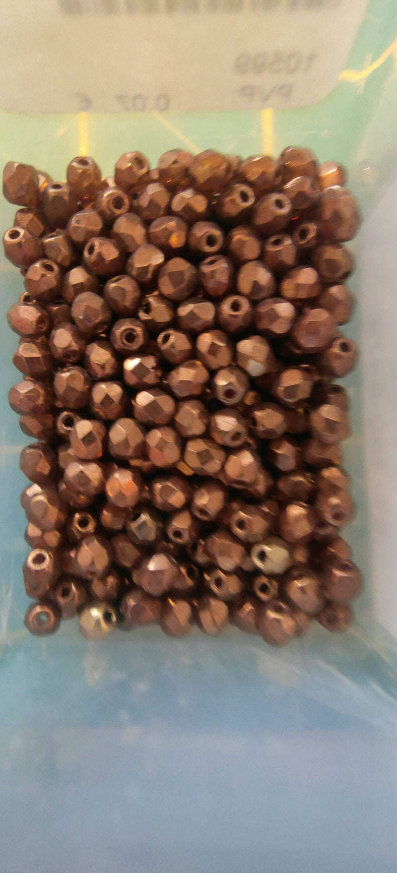 Bolas de cristal  Checas de 4mm Centroartesano Cobre CENTROARTESANO