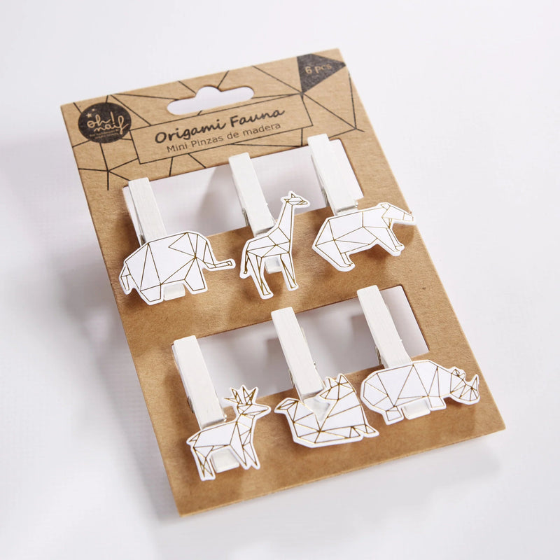 Oh Naif origami fauna Mini pinzas de madera 2255000093 Centroartesano CENTROARTESANO