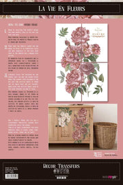Transfer decorativo "La vie en Fleurs" pfy14822 Centroartesano CENTROARTESANO