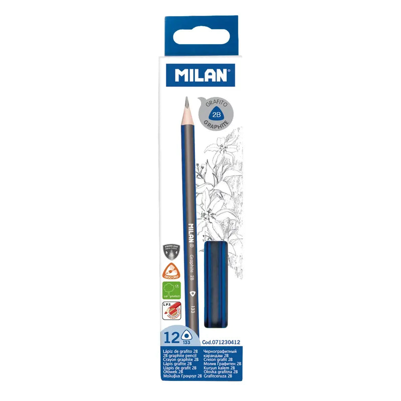 Bicolor triangular pencils 6 metallic-fluorescent colors