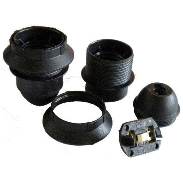 Casquillo europeo para pantalla negro CHOPO CENTROARTESANO