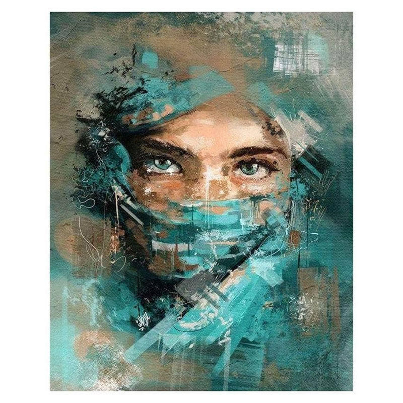 Pintar por numero Mirada Encantadora sobre bastidor 50x40cm CHOPO CENTROARTESANO