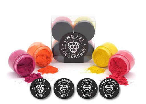 Colorberry Carat dry metallic pigment 25gx4 colores Juicy COLORBERRY CENTROARTESANO