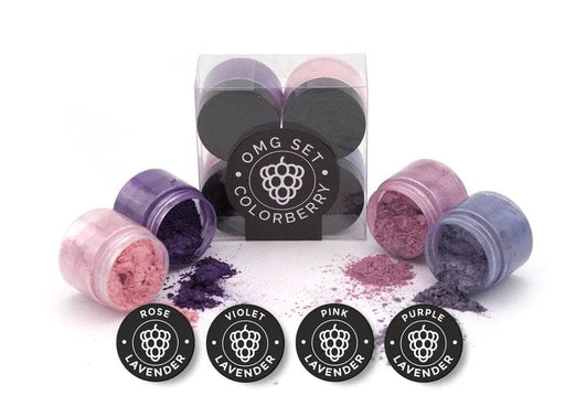 Colorberry Carat dry metallic pigment 25gx4 colores lavander COLORBERRY CENTROARTESANO