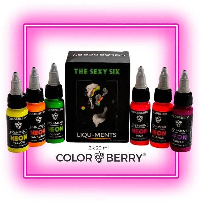 Colorberry liqu-ments set 6 colores 20g neon COLORBERRY CENTROARTESANO