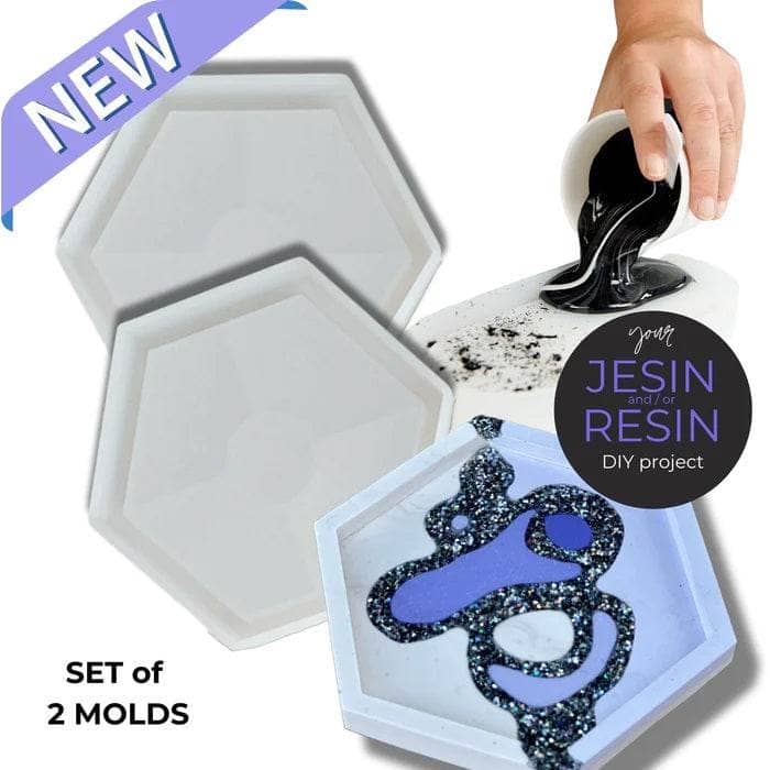 Colorberry molde de silicona para posavasos Hexagono 2ud. COLORBERRY CENTROARTESANO